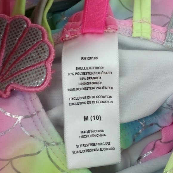 Betsey Johnson bikini swimsuit metallic mermaid seashells 2020 Collection M 10 - Picture 10 of 10